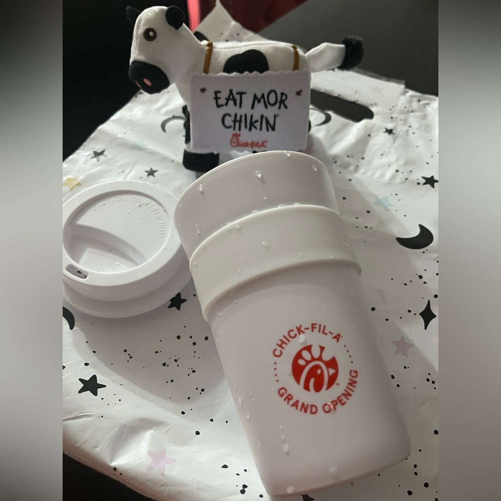 Chick-fil-A Cow Plush + Cup